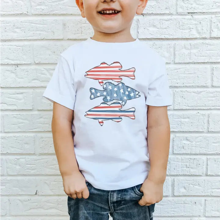Patriotic Fish Toddler Tee