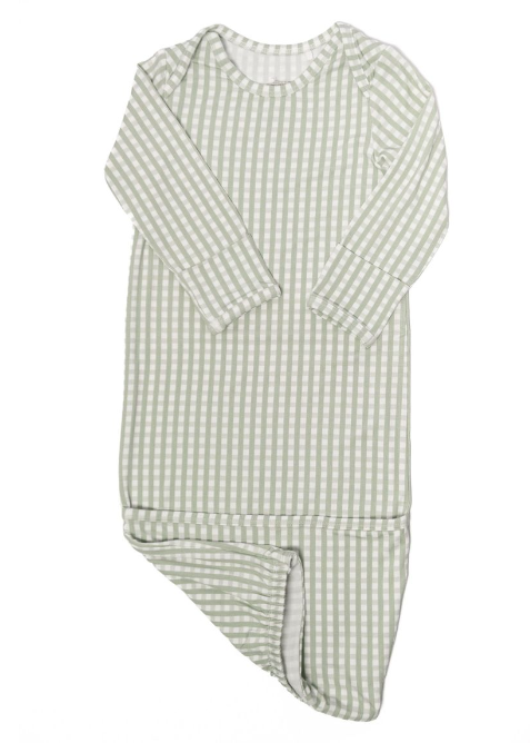 Sage Gingham Gown