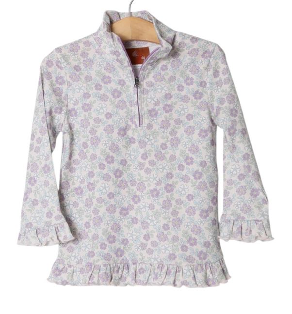 Ellie 1/4 zip Pullover - Floral