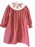 Santa Smocked Bishop Dress
