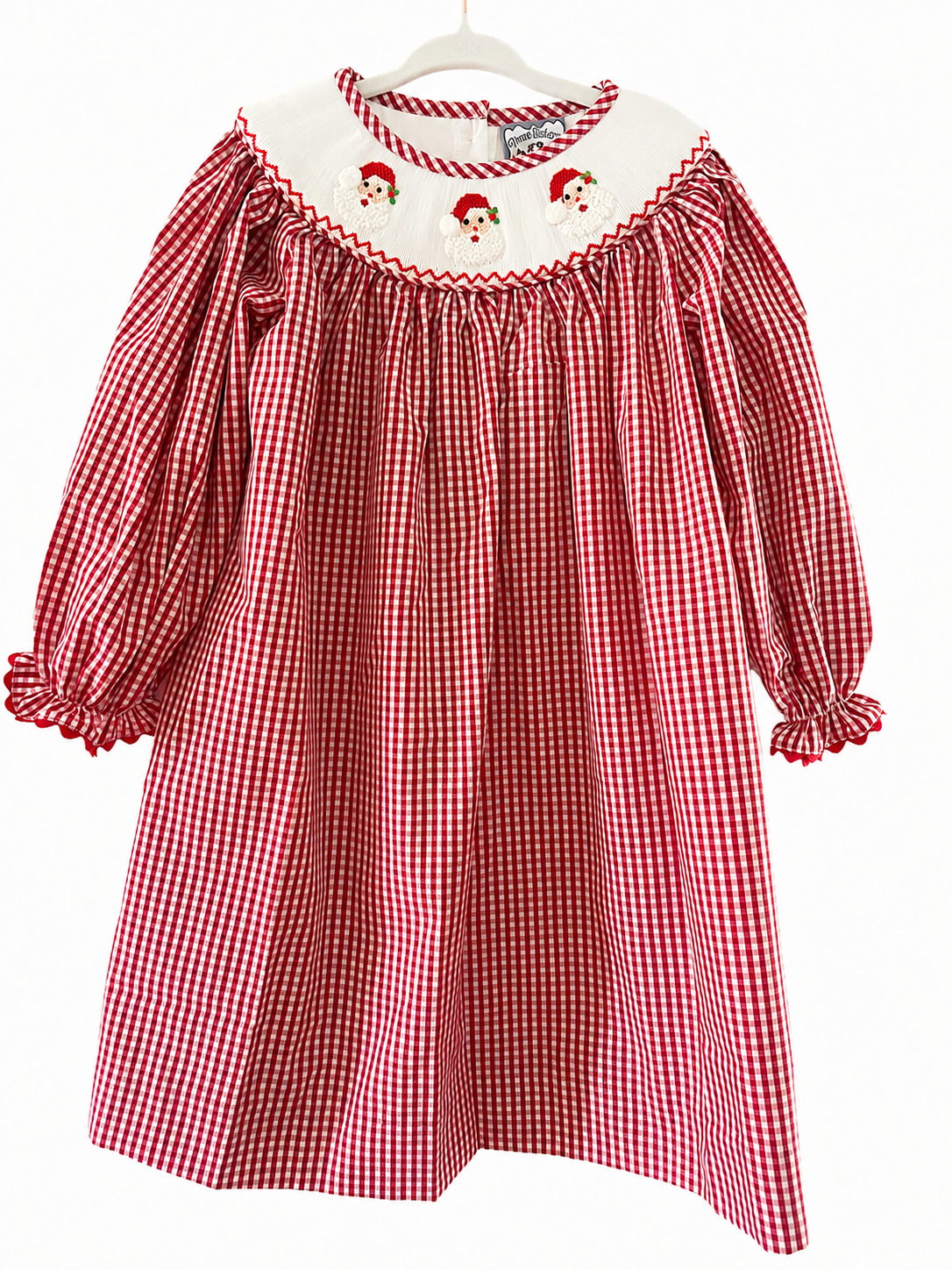 Santa Smocked Bishop Dress