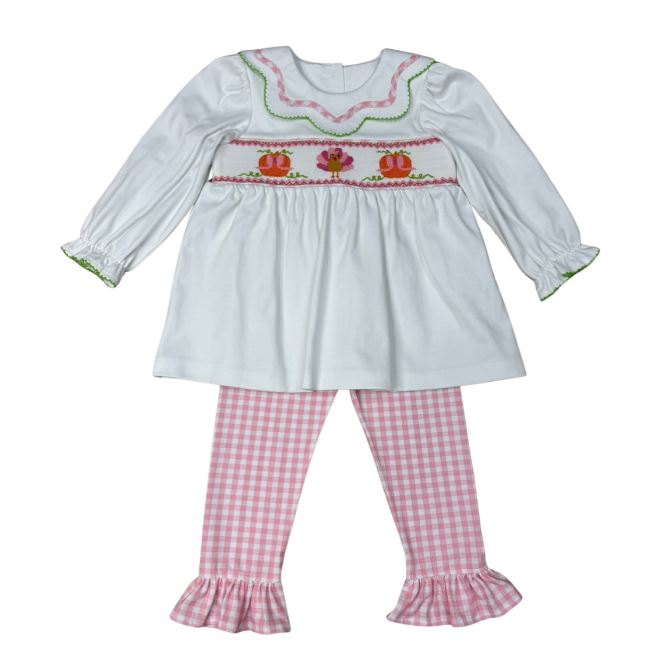 Smocked Turkey Pant Set