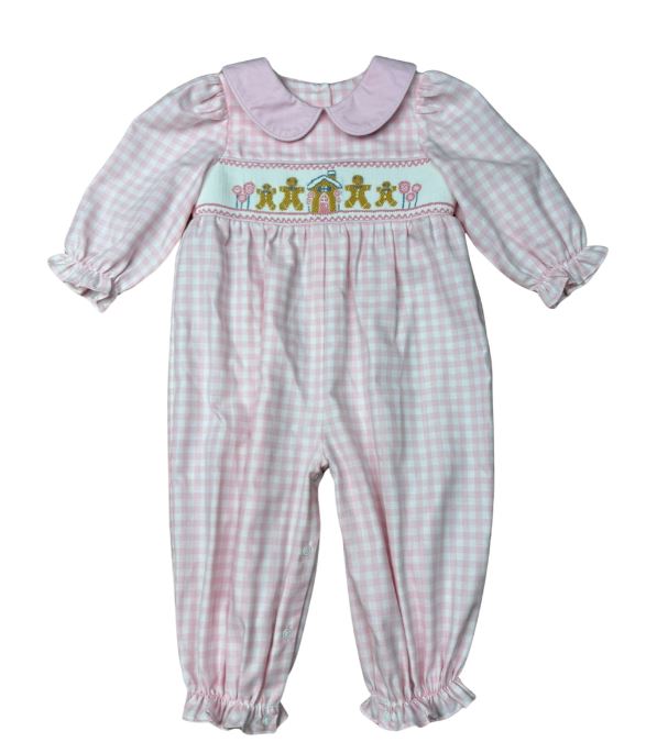Smocked Gingerbread House Romper