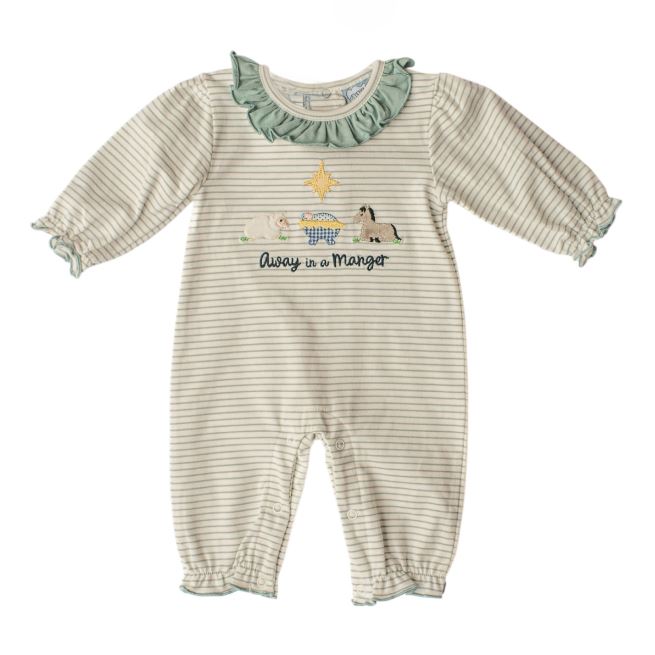 Away in a Manger Girls Romper
