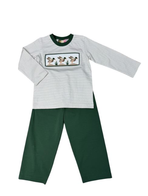 Mallard Duck Smocked Pant Set