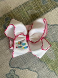 5.5” Fishies Embroidered Hair Bow