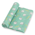 Hole in One Gold Baby Muslin Swaddle Blanket