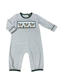 Mallard Duck Smocked Boys Romper