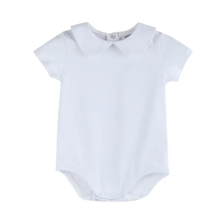 The Perfect Onesie-White Collar Baby Romper Girl or Boy
