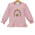 Away In A Manger Ruffle Top