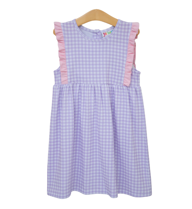 Evie Dress Lavender Gingham