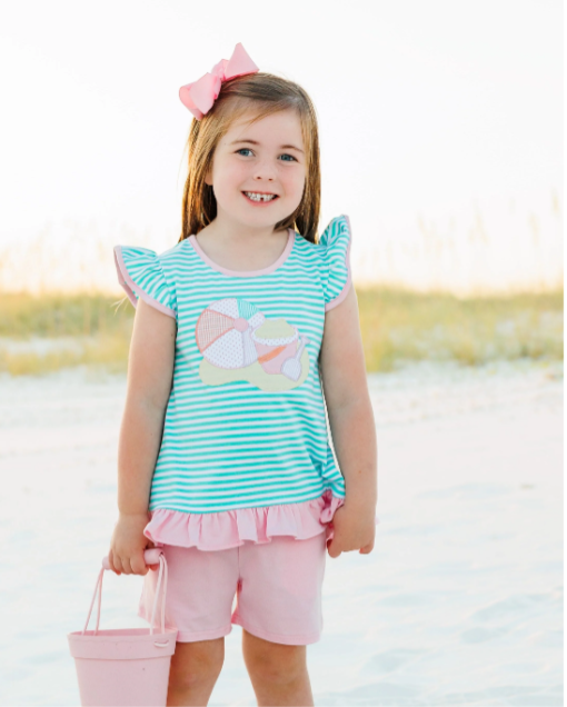 Beach Days Ruffle Short Set