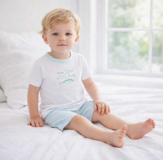Lil' Lures Applique Pajama Short Set