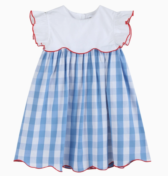 Red, White and Blue Flutter Dress