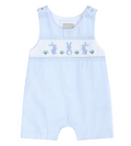 Seersucker Easter Bunny Smocked Shortall