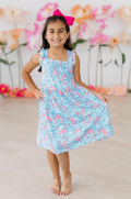 Crab Walk Ruffle Cross Back Dress