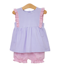 Evie Bloomer Set Lavender Gingham