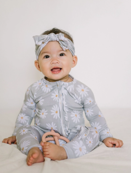 Sage Daisies Ruffle Baby Pajama