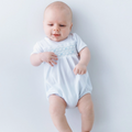 Jacob Smocked Bubble - Light Blue