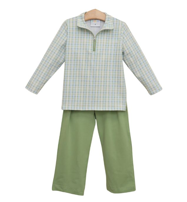 Basin Plaid Evan Pullover Pants Set