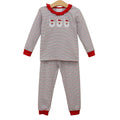 Christmas Candy Stripe Santa Ruffle Set