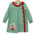 Christmas Cottage Ruffle Dress