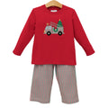 Festive Firetruck Pants Set