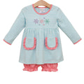 Let It Snow Ruffle Bloomer Set