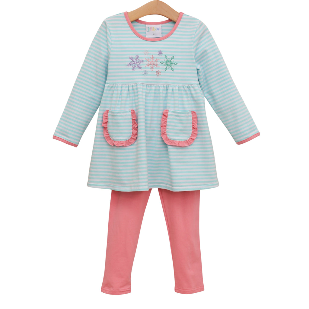 Let It Snow Ruffle Pants Set
