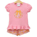 Pumpkin Petals Applique Ruffle Short Set