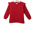 Ruffle Sweatshirt- Red