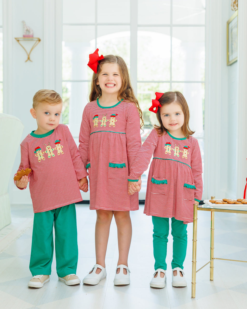 Santa's Sweet Helpers Ruffle Pants Set