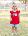 Spring Ball Ruffle Short Set