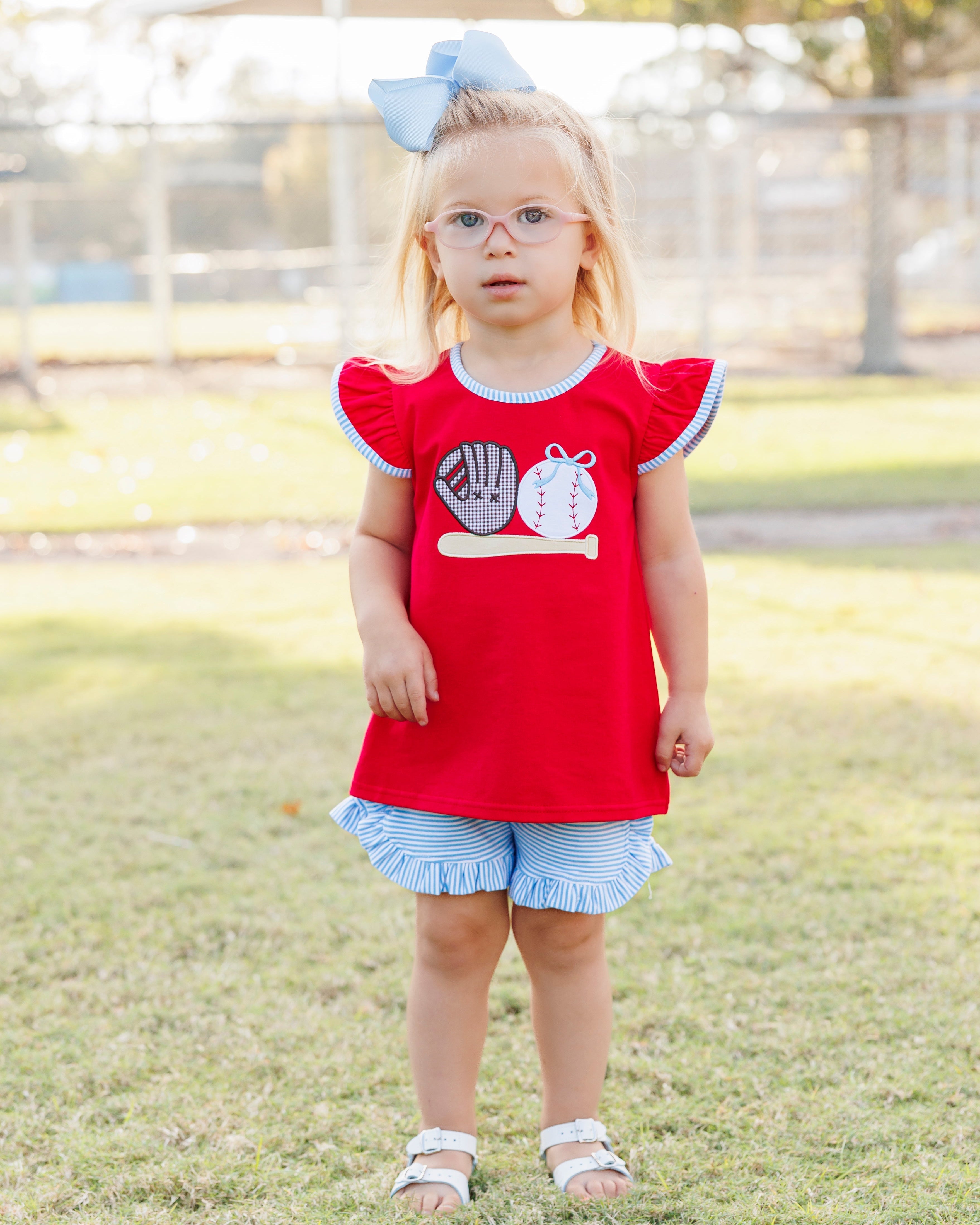 Spring Ball Ruffle Short Set