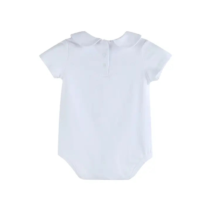 The Perfect Onesie-White Collar Baby Romper Girl or Boy