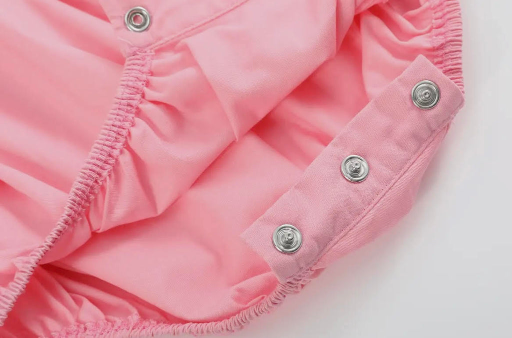 Pink Hearts Smocked Romper