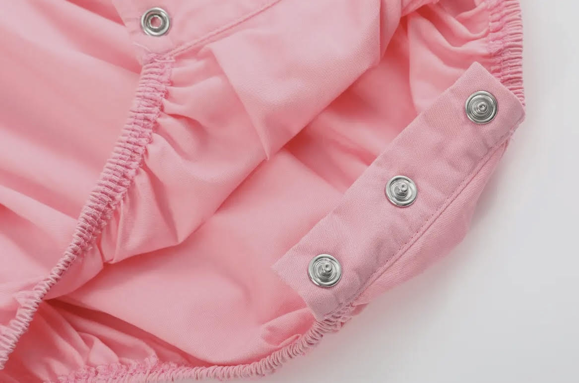 Pink Hearts Smocked Romper